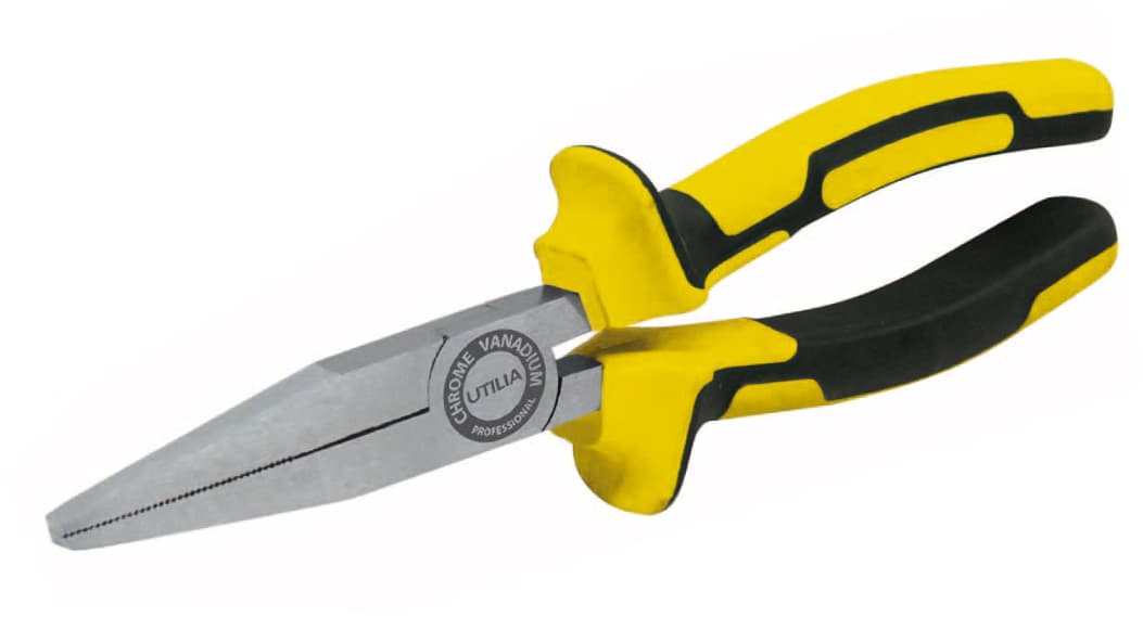 Pinza a Becchi Lunghi Piatti Professionale Mm 160 6 Pezzi Utilia - 2