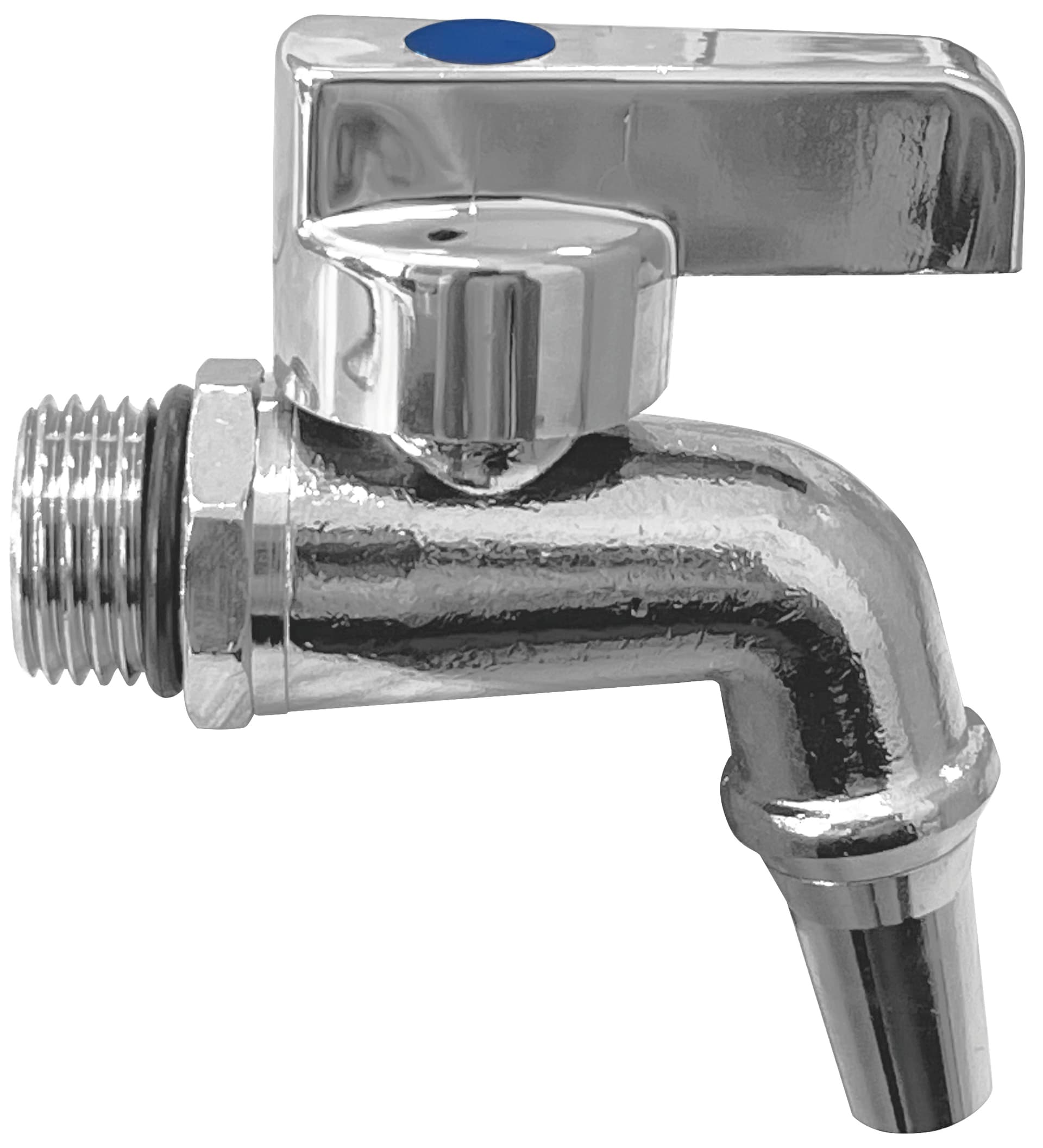 Rubinetto per Bidoni Alimentari in Ottone Cromato con Becuccio Svitabile - 2