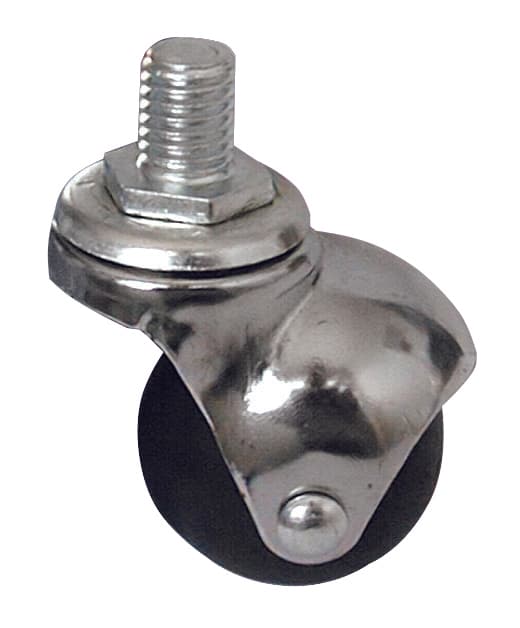 Ruota Girevole per Mobili Cuffia Cromata Mm 50 Perno M8X15 4 Pezzi Utilia - 2