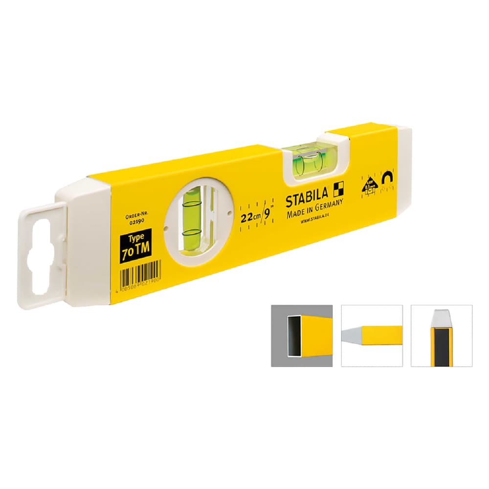 Livella a Due Fiale Tascabile Magnetica Stabila 70 Tm 22 cm - 2