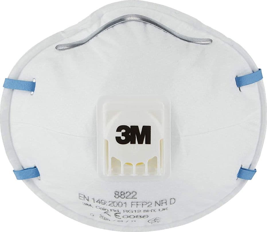 Maschera Respiratoria Serie 8000 Classic con Valvo 8822 Ff P2 3m 10 Pezzi