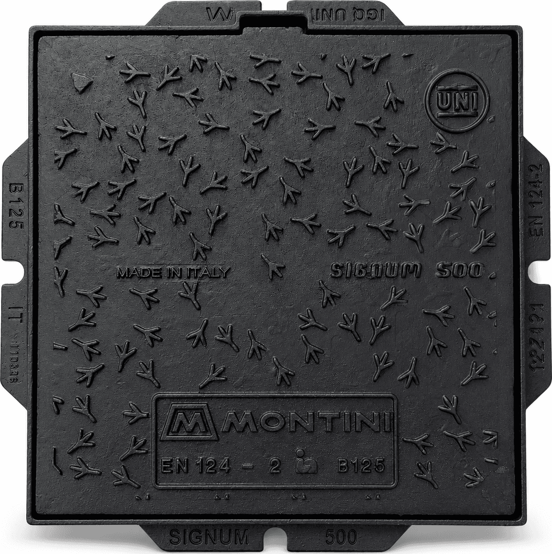 CHIUSINO IN GHISA CLASSE B125 SIGNUM - 50 x 50 - Kg 17  - MONTINI - 2