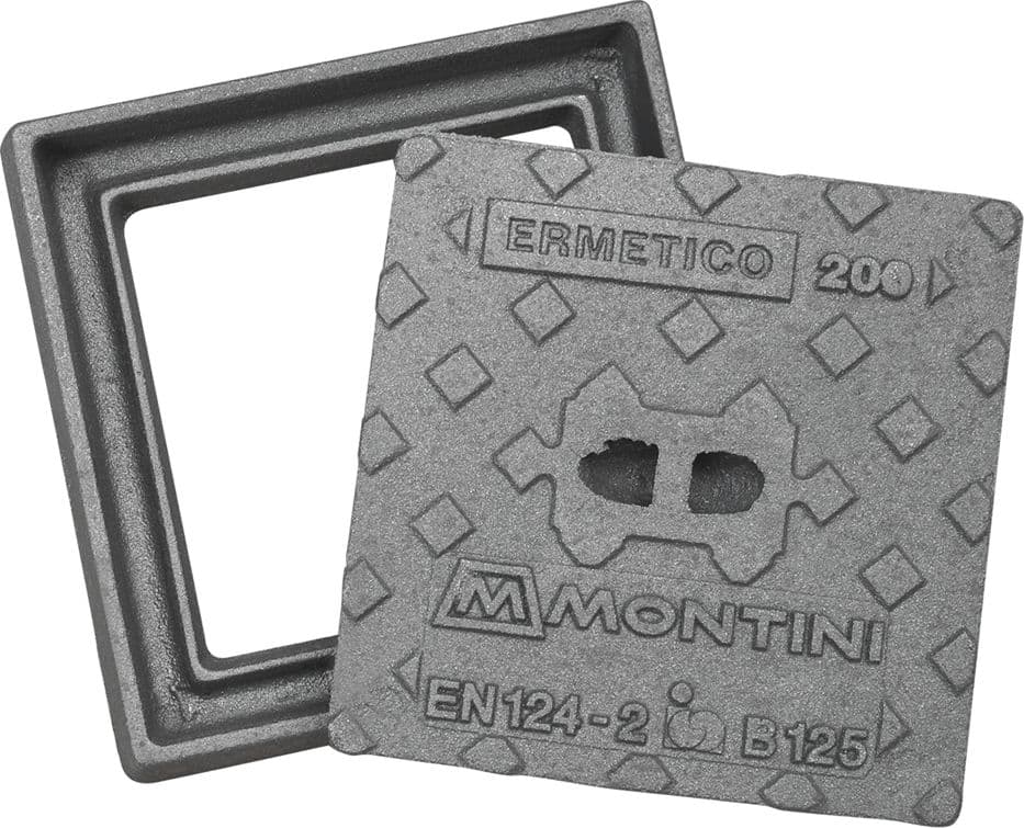 Chiusino Montini in Ghisa B125 Ermetico 5 kg 20 X 20 cm
