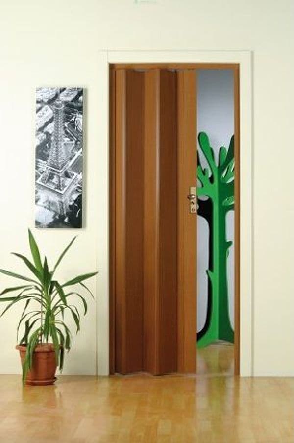 Porta a Soffietto Kasart Rigi Colore Mogano 82 X 210 cm - 2