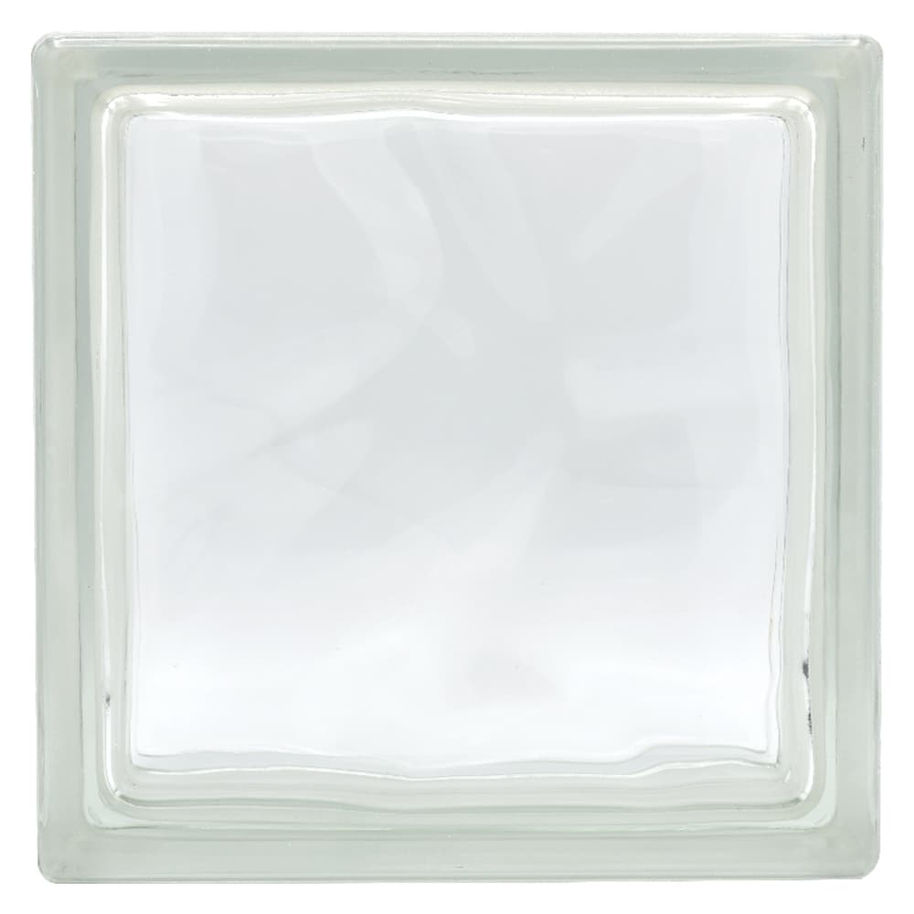 Mattone in Vetrocamera Ondulato Trasparente 6 Pezzi 19 x 19 x 8 cm - 2