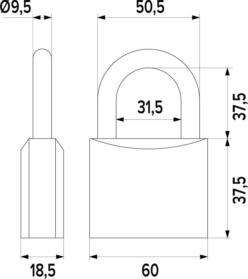 Lucchetto Rettangolare Iseo 60 mm – Iseo Serrature