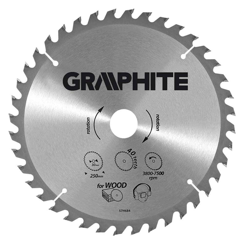 Disco per Sega Circolare Foro 30 mm Graphite Ø 185 mm - 2