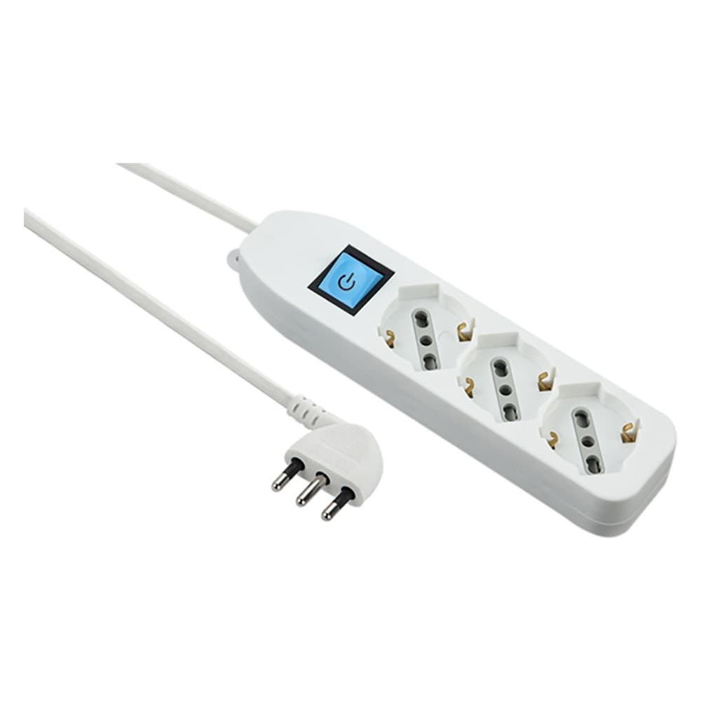 Multipresa con Interruttore 3 Posti (SCHUKO+10 16A) Art 62068 Electraline - 2