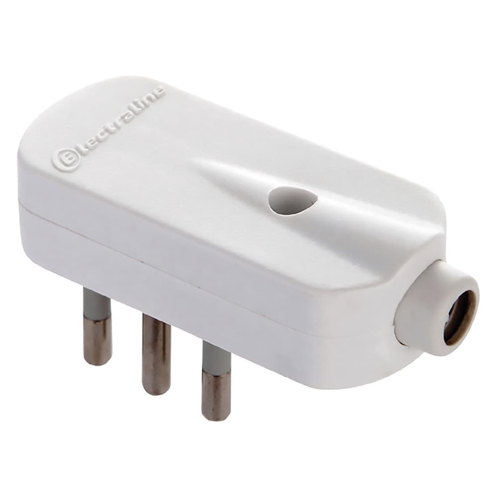 Spina Volante Piatta 2P + T 10A Art 71908 Electraline 25 Pezzi - 2