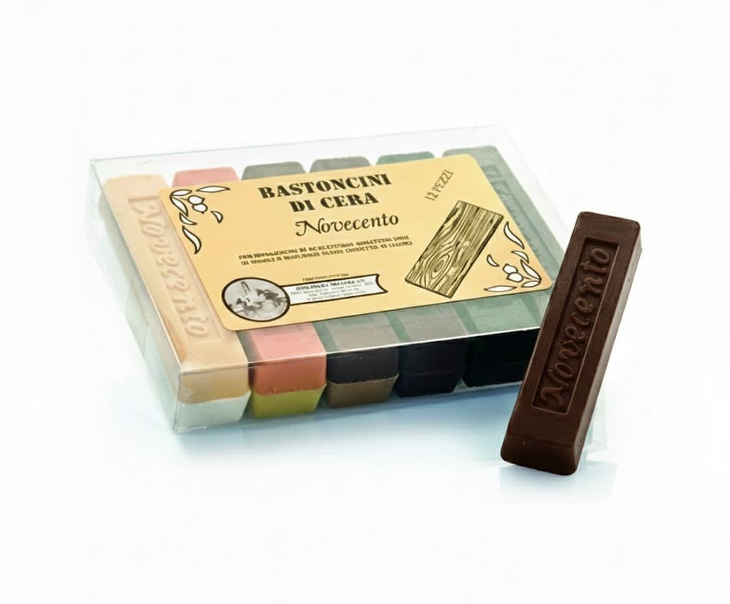 Bastoncino di Cera Novecento Colore Noce Scuro 12 Pezzi - 2