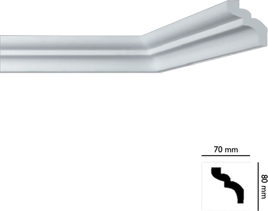 Cornice Decorativa per Soffitto Mod I785 Bovelacci 50 Pezzi 70 X 80 mm - 2