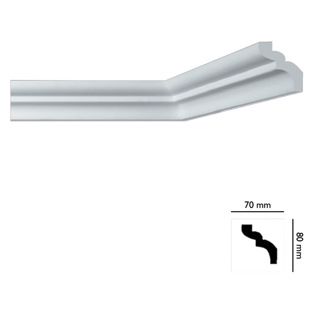 Cornice Decorativa per Soffitto Mod I785 Bovelacci 50 Pezzi 70 x 80 mm - 2