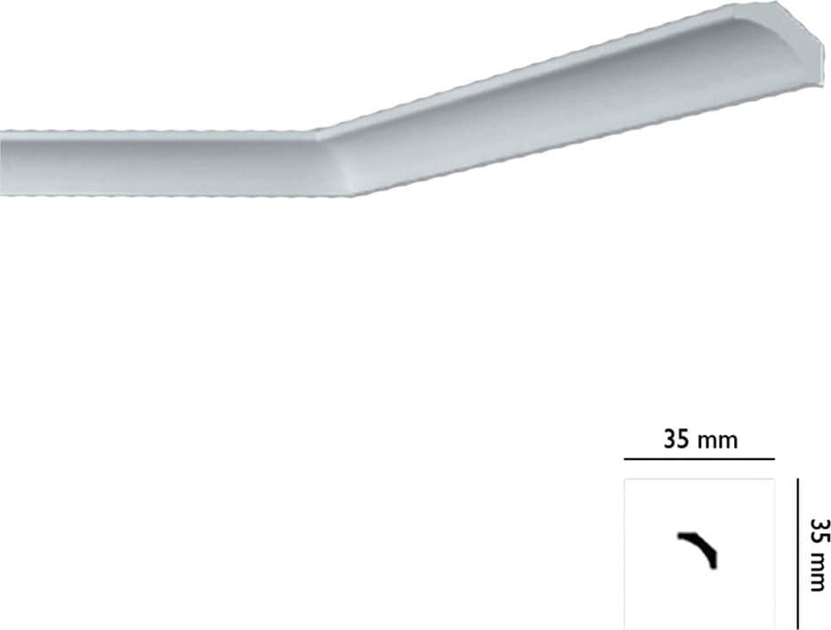 Cornice Decorativa per Soffitto Mod I705 Bovelacci 100 Pezzi 35 X 35 mm - 2
