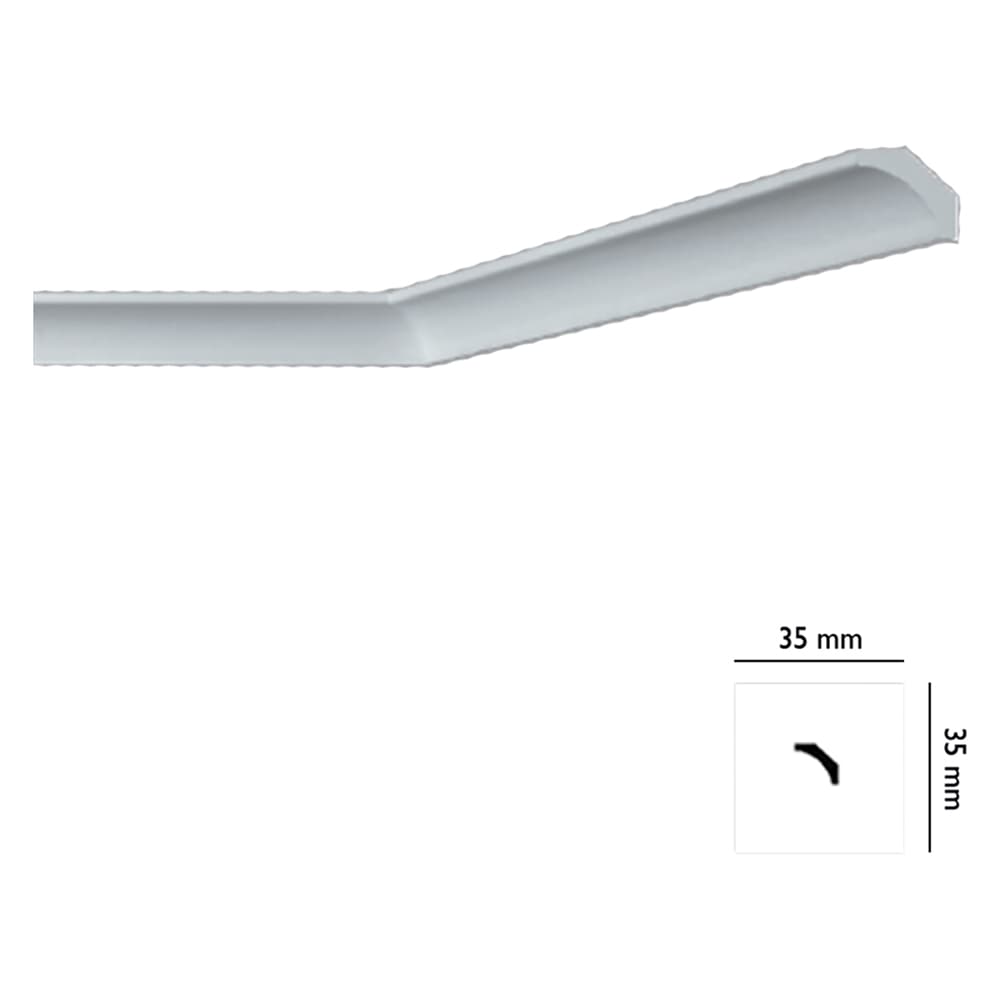 Cornice Decorativa per Soffitto Mod I705 Bovelacci 100 Pezzi 35 x 35 mm - 2