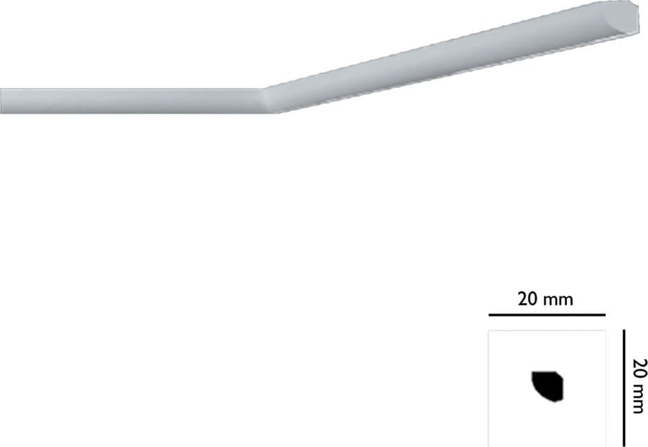 Cornice Decorativa per Soffitto Mod I715 Bovelacci 180 Pezzi 20 X 20 mm - 2