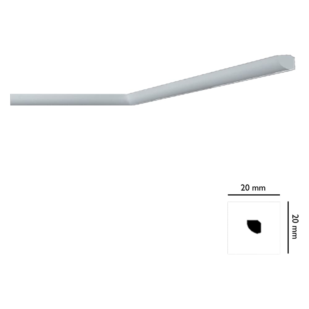 Cornice Decorativa per Soffitto Mod I715 Bovelacci 180 Pezzi 20 x 20 mm - 2