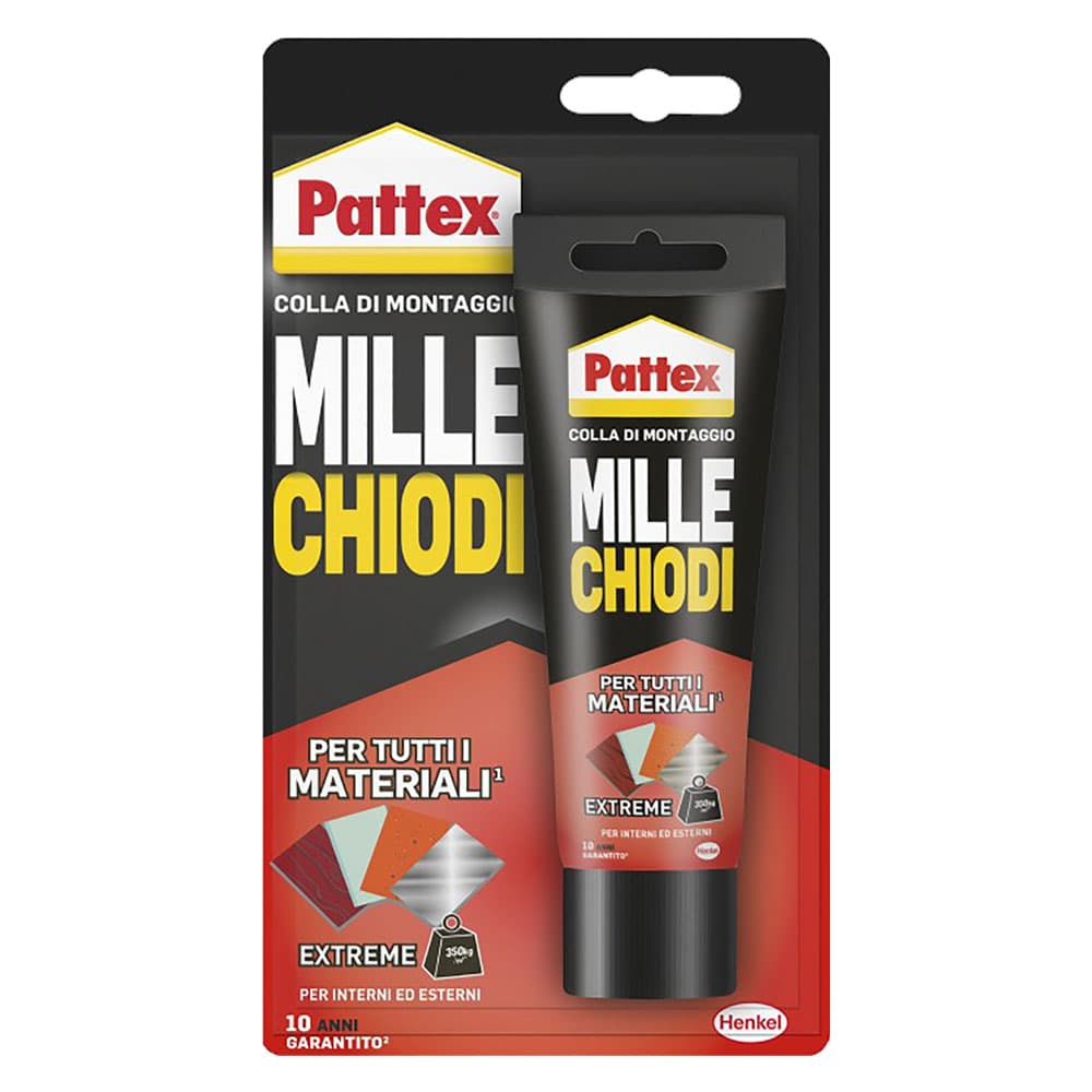 Adesivo Millechiodi Esterni e Interni Pattex Extreme 12 Pezzi 142 gr - 2