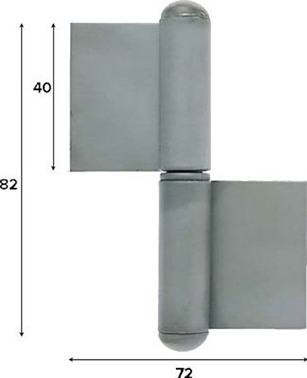 Cerniera Aldeghi Luigi Acciaio 1222 Sinistra Ali 40 Pezzi 82 X 72 mm 40 mm