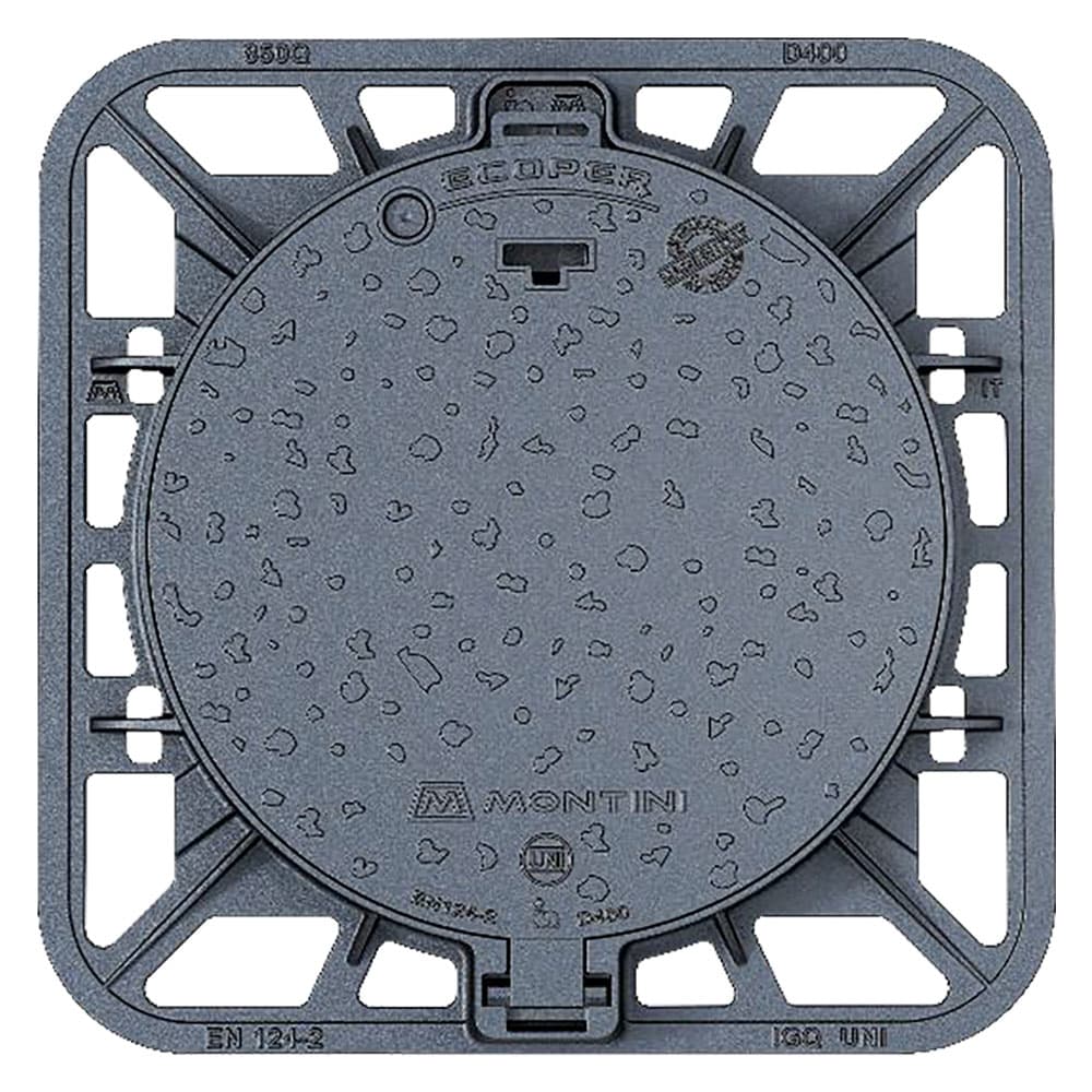 Chiusino Montini in Ghisa Classe D400 Ecoper Q 85 x 85 Botola 65 cm 60,5 kg - 2