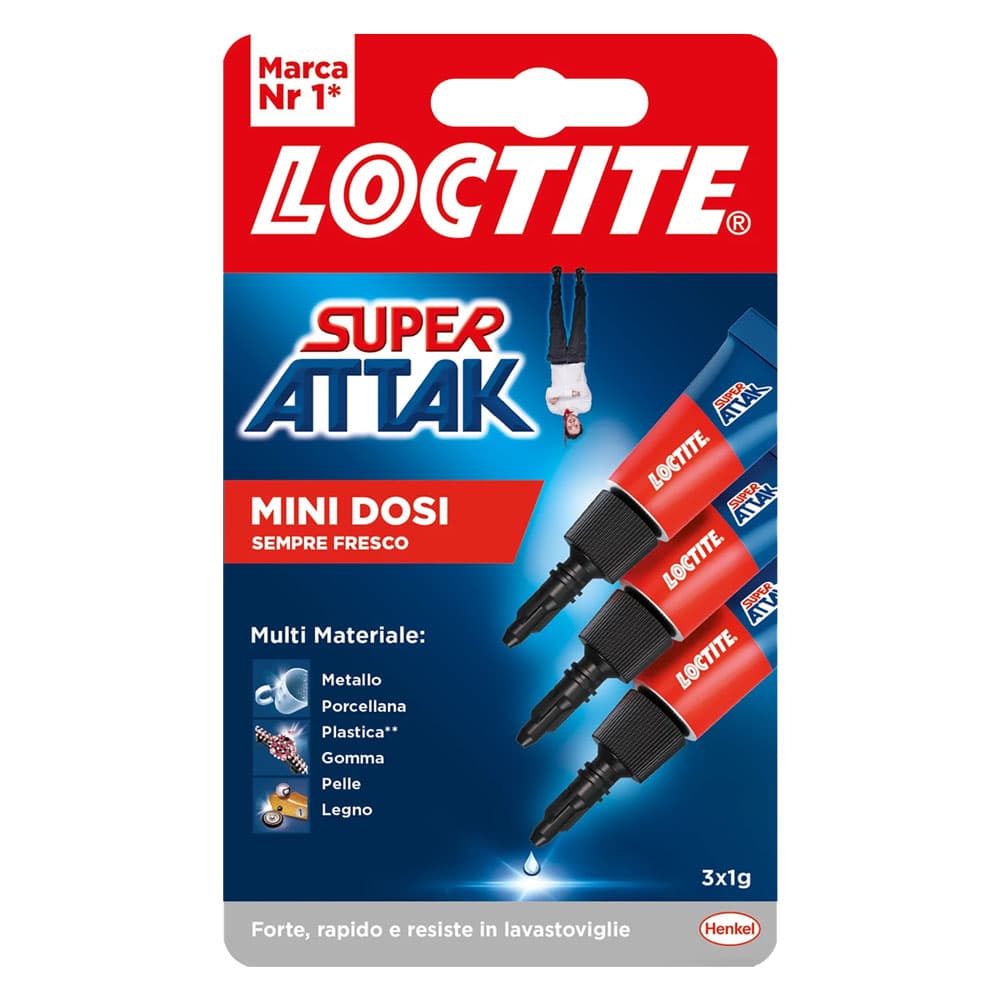 Super Attak da Loctite Liquid 1 gr Mini Dosi 3 Pezzi - 2