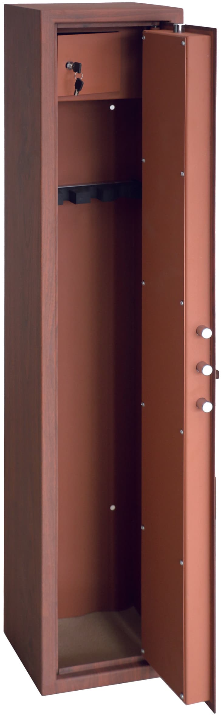 Top Security Armadio Portafucili Effetto Legno 4 Posti Mm 300 x 250X1480 H - 2