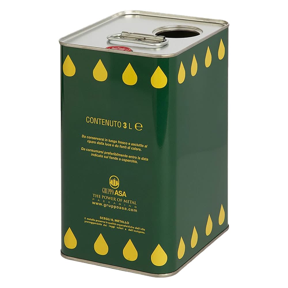 Latta per Olio in Lamiera Foro con Sfiato Asa Italia 12 Pezzi 3 Lt Ø 42 mm