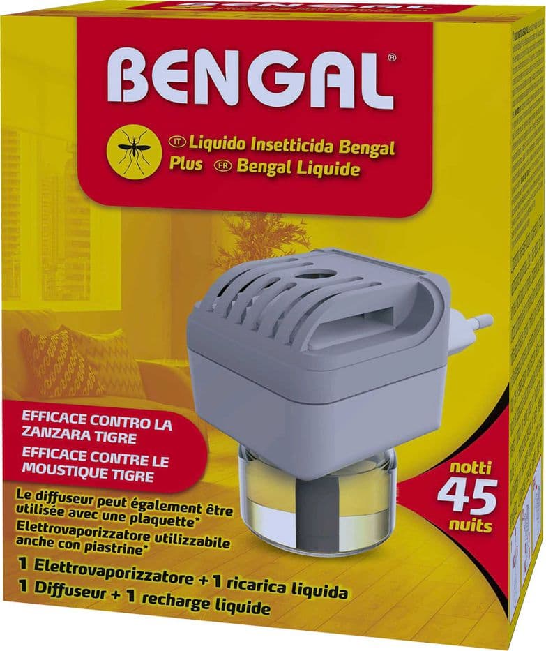 Antizanzare Elettrico ad Emanazione con 1 Ricarica Liquida Bengal 25 ml