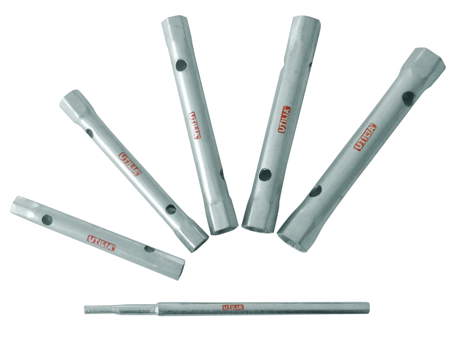 Serie Chiavi a Tubo Doppie 5 Pezzi. 3 Pezzi Utilia - 2