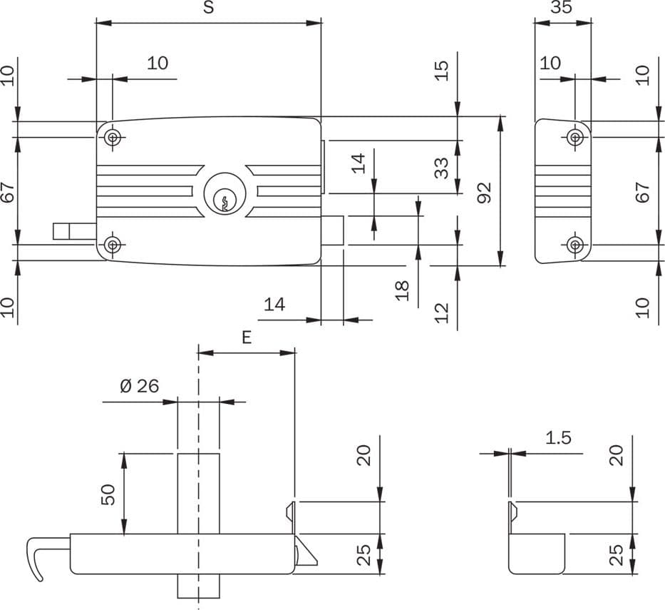 Serratura Portoncino da Applicare Art 431 3 Mandate Dx e 70 Iseo 2 Pezzi – Iseo Serrature