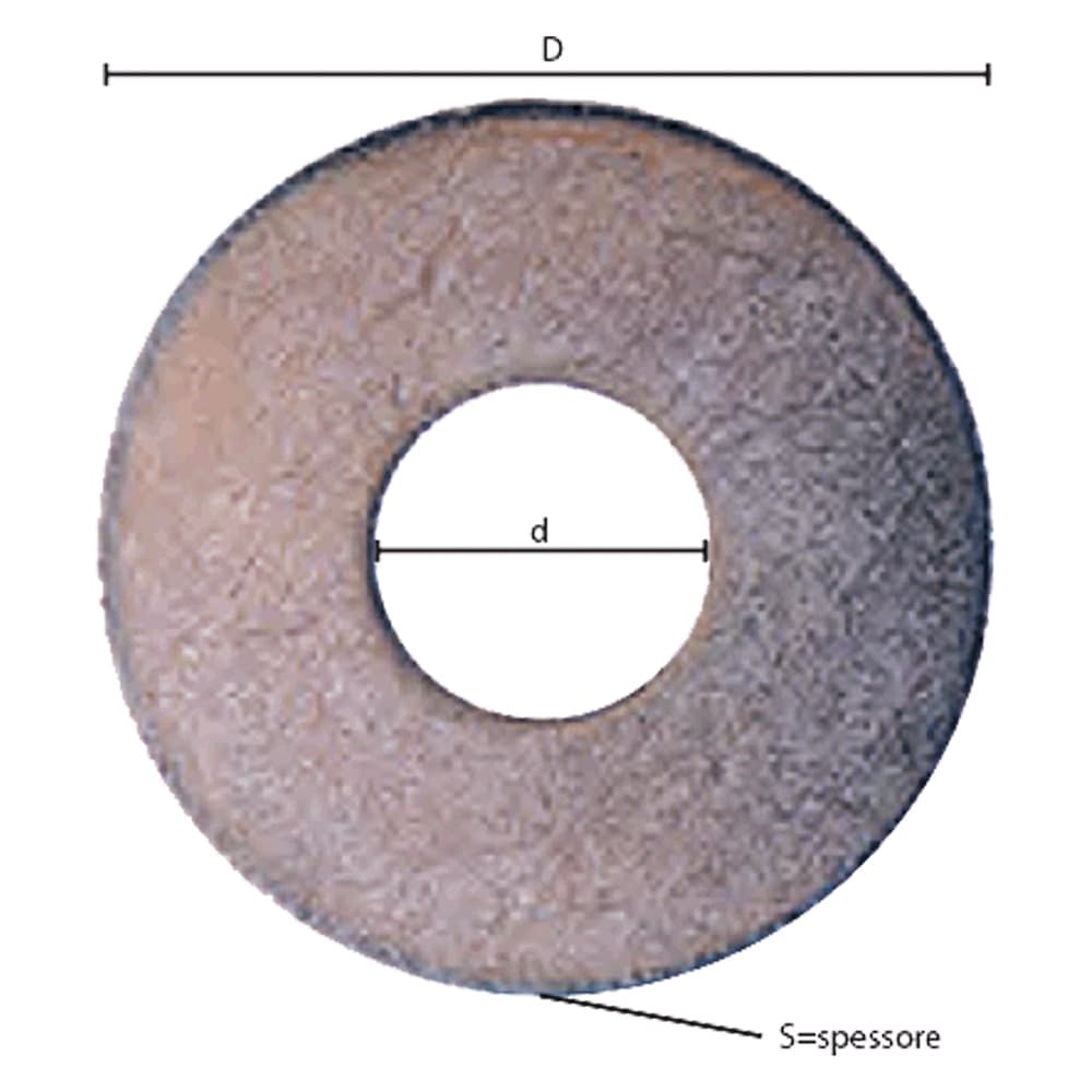 Rondella Grembialina Sipa 100 Pezzi m 10 2,5 x 40 x 10,5 mm - 2