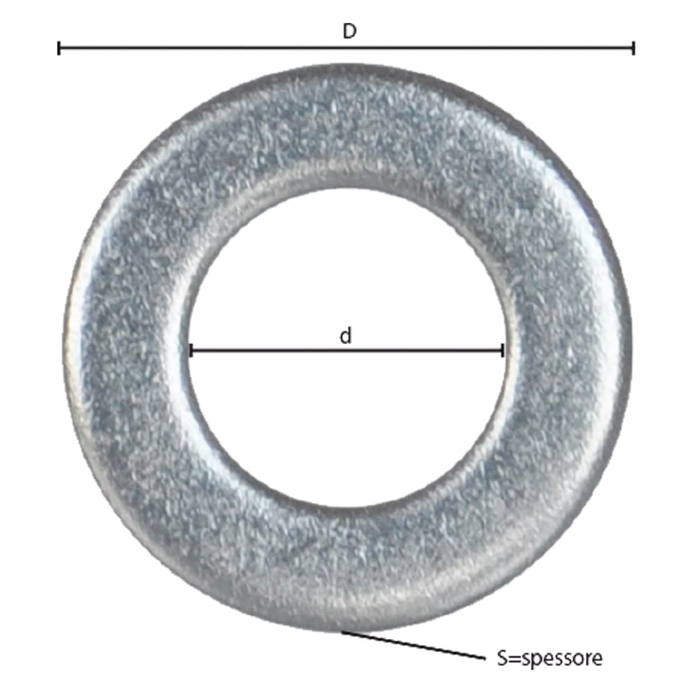 Rondella Piana 2 Centinaio INOX A2 200 Pezzi m 20 3,0 x 34 x 21 mm - 2