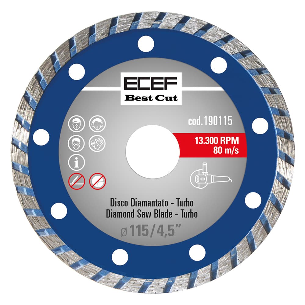 Disco Diamantato Ecef Ø 115 X 2,0 Tipo Universale. Turbo, Corona Co - 2