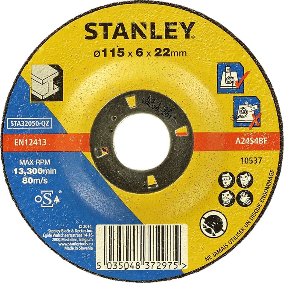 Mola Abrasiva da Sbavo Stanley Sta32050 Qz 5 Pezzi Ø 115 X 6,0 - 2