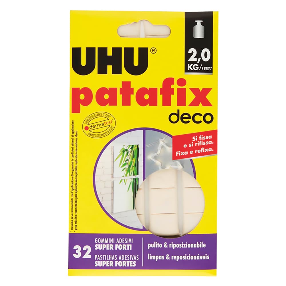 Gommini Adesivi Cartella Uhu Patafix Deco 12 Blister da 32 Pezzi - 2