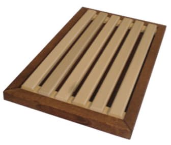 Tagliapane in Legno Scuro Griglia Estraibile Cm 38 x 23X2 - 2