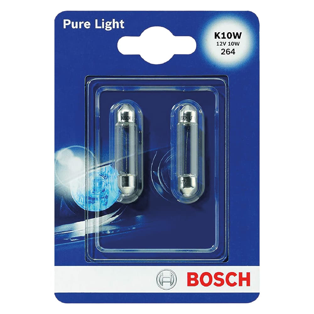 Lampadina per Abitacolo Faro Posteriore 10 Watt Bosch 2 Pezzi - 2