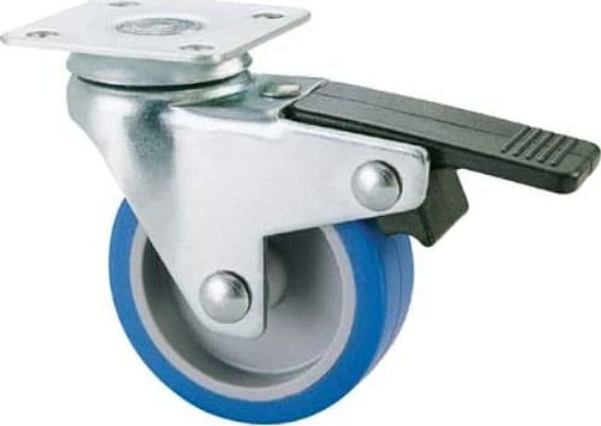 Ruota a Forcella Girevole con Fermo 221BIS Avo 40 x 40 mm Ø 50 mm 4 Pezzi – Valsecchi