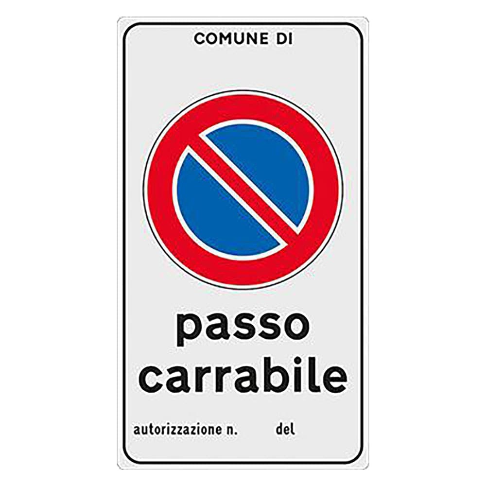 Cartello Eurosignals Passo Carrabile 45 X 25 cm – Autres