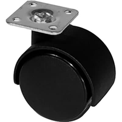 Ruota per Mobili Doppia Nylon Nero P Ø 30 mm 32 x 32 mm 25 kg 20 Pezzi - 2