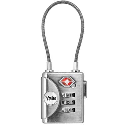 Lucchetto a Combinazione Yale Acciaio Arco Cavetto Acciaio Mm 30 - 2