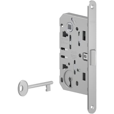Serratura Patent B.tondo Cromo Opaco Mediana Agb I.mm 90 F.mm 18 E.mm 50 - 2