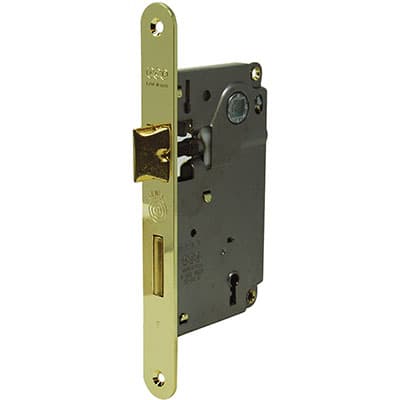 Serratura Patent B.tondo Ottonato Centro Agb I.mm 90 F.mm 22 E.mm 50 - 2