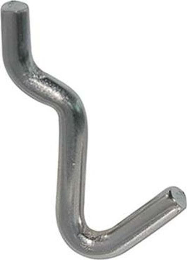 Gancio Uncino Acciaio per Pannello Espositivo Cromato 15 x 31 mm 200 Pezzi - 2