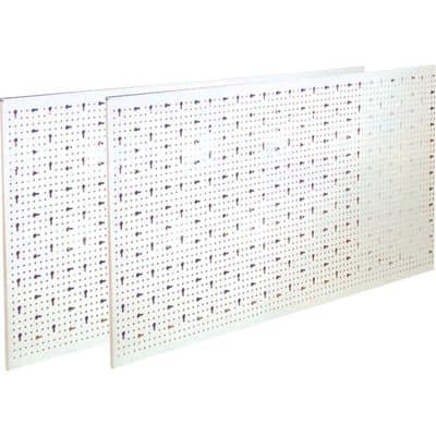 Pannello Espositivo a Fori Asolati Acciaio Verniciato Cm 100X50 Avorio - 2