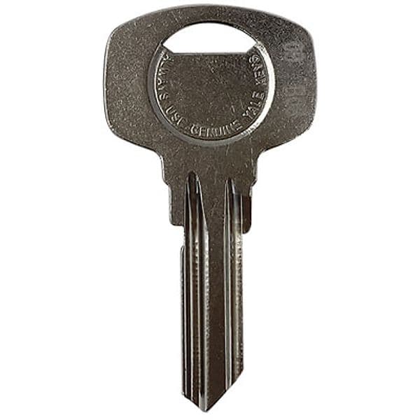 Chiave Piatta Yale 1009 Dx 4 Perni Originale Ottone Nichelato 20 Pezzi - 2