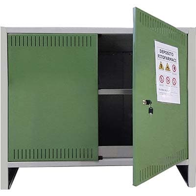 Armadio Fitofarmaci Smontato Prometal Vern Grigio Verde H.mm 800 mm - 2