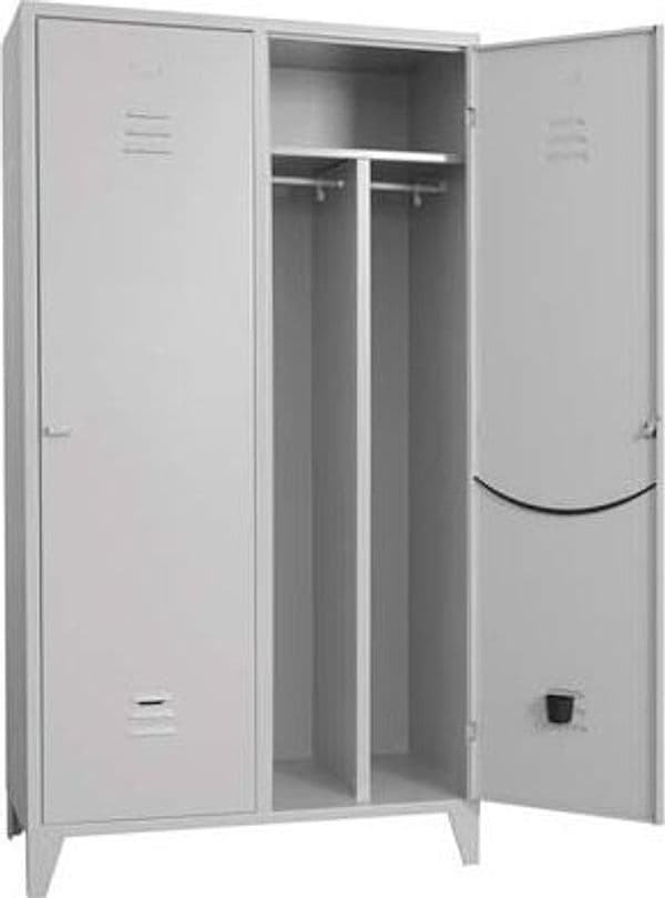 Armadio Sporco Pulito Montato Prometal Vern Grigio Posti 2 H.mm 1795 mm - 2