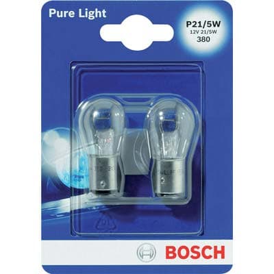 Lampada Auto Posteriori Pure Light P21 016 Bosch 12 V 2 Pezzi - 2