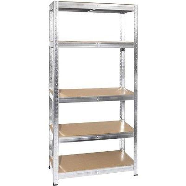 Scaffale Kit 5 Ripiani Workit Zincato MDF XH.180 90 x 40 cm 4 mm - 2
