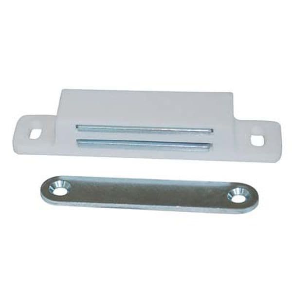 Cricchetto Magnetico Sportelli 652 Bianco 87 x 18 mm 12 kg H 15 mm 25 Pezzi - 2